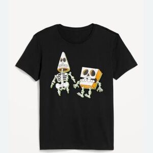 Old Navy SpongeBob / Patrick Kids Black Skeleton Graphic T-Shirt